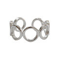 wholesale S925 Sterling Silver JL124 Korean Style Fashion Minimalist Geometric Smooth Circle Open Ring Ins Accessory-0-4