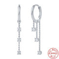 wholesale S925 Sterling Silver Fashion Creative Chain Combination Hoop Earrings, Ear Cuffs, Stud Earrings, Popular in Europe and America, INS Light Luxury Diamond Inlaid Ear Jewelry-0-6
