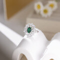 wholesale S925 Metal Lab-Cultivated Emerald High-End LuxuriousRing for New Collection by Yuntong Jewelry-0-5