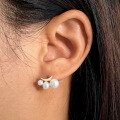 wholesale 14K Gold, 925 Sterling Silver Moon-shaped Natural Baroque Pearl Fashion Earrings Factory Direct-0-2