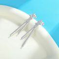 wholesale S925 Sterling Silver Long Fringe Earrings, High-End Luxury Exaggerated Fashion Pure Silver Stud Earrings, Unique Silver Earrings-0-3