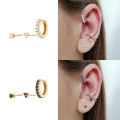 wholesale S925 Sterling Silver Zircon Trinity Combination Earring Studs, Trendy And Versatile Ins Earrings-0-1