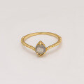 wholesale 10K Gold Artli Jewelry Wholesale Vintage Niche Design Irregular Labradorite Ring-0-3
