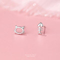 wholesale 925 Sterling Silver Cat Fishbone Stud Earrings For Women-0-1