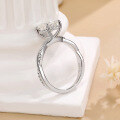 wholesale S925 Sterling Silver 2CT Oval-Cut Moissanite Ring with Vine Shank Design for Women Engagement-0-2