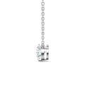 S925 Silver Minimalist Three-Prong Set Solitaire Moissanite Pendant Necklace-0-2