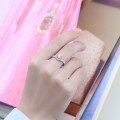 925 Silver Moissanite Princess Crown Ring-0-1