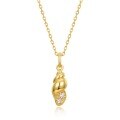wholesale 10K gold-plated 925 silver summer new conch white zircon pendant women's resort-style fashion pendant wholesale-0-5