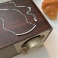 wholesale 925 Sterling Silver Tube Necklace for Women, Korean Dongdaemun Summer New Fashionable Personality Light Luxury Collarbone Chain-0-3