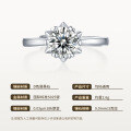 925 Sterling Silver Moissanite Starlight Ring, Exquisite and Minimalist-0-7