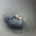 wholesale 9K Gold Small Drilled Pearl Pure Freshwater Pearl Exquisite Japanese-style Mini Stud Earrings-0-3