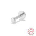 wholesale S925 Sterling Silver Flat Head Threaded Body Piercing Ear Studs and Nose Rings-0-34