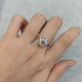 wholesale 9/10/14/18K Gold Minimalist High-Quality Brilliant 4-Carat Moissanite Engagement Ring with Large Center Stone-0-4