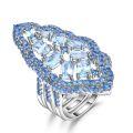 wholesale High-end luxurious designer-style natural topaz ring in S925 silver with Russian-inspired exaggerated design and natural colored gemstones-0-4