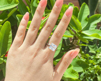 S925 Sterling Silver Geometric Square Wedding Ring for Women, Ins Style Clearance with Free Shipping.-Style W [Clearance Sale with Free Shipping]  US Size 4.5