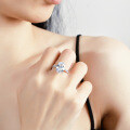 S925 Silver 7-Carat Oval Moissanite Ring for Women-0-3