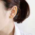 wholesale S925 Sterling Gold Plated Minimalist Sphere Stud Earrings for Women-0-2