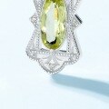 wholesale S925 Sterling Silver Japanese-style New Antique Picture Frame Synthetic Lemon Stone Pendant Fashion Elegant Necklace Wholesale-0-4