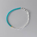 wholesale S925 Silver Nalan Fresh Sweet Ins Style Exquisite Niche Design Turquoise Crushed Silver Bracelet S7423-0-2