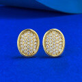 wholesale S925 Silver Vintage Style Full Diamond Stud Earrings, Mu Jing Jewelry New Design, Light Luxury Niche Premium Cross-Border Best Seller-0-0