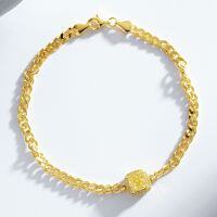 Sterling Silver Bubble Bracelet with Yellow Diamonds, Unisex Cuban Chain Wholesale.-Vibrant Yellow - SL021  18CM