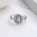wholesale S925 Silver Vintage Fashion Euro-American Trend God's Hand Cross Creative Design Open Ring-0-2
