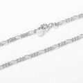 wholesale S925 Sterling Silver New European and American Trendy Minimalist Fashion Personalized Side Link Figaro Chain Wholesale from Manufacturer-0-2