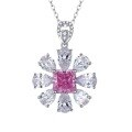 wholesale S925 Metal 4-carat Floral Necklace for Women, Noble and Luxurious with an Advanced Sense of Aloof Temperament, New by Zhuozhifan-0-0