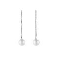 wholesale S925 Sterling Silver Designer Diliraba Same Style Full Diamond Pearl Fringe Earrings Long Drop Summer Fairy Earrings-0-4