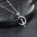 wholesale S925 Sterling Silver Jewelry Moon Cat Collarbone Necklace, Stylish and Versatile, Direct Factory Wholesale-0-3