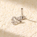 wholesale 925 Sterling Silver Piercing Studs Earrings Twelve Zodiac With Flat Back  For Women-0-16