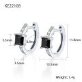 wholesale [925 Sterling Silver] Square-shaped Colored Zircon Ear Studs, Cross-Border Hot Pick, Niche High-End Ear Hoop Jewelry-0-12