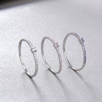 wholesale S925 Sterling Silver Cross-Border Sweet Ring Tail Ring Women's Fashion Closed Ring with Colorful Zirconia Simple-Purple Diamond No. 10