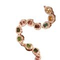wholesale Rose gold-plated 925 sterling silver full diamond European and American style natural tourmaline multi-gem bracelet-0-4