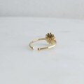 wholesale S925 Sterling Silver Nordic Style Sunflower Daisy Open Ring for Women, Minimalist and Fashionable-0-2