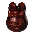 wholesale Metal material rosewood green sandalwood old mountain sandalwood handcrafted braided beaded wooden accessory with carved cute bow knot bunny-0-4