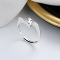 wholesale S925 Sterling Silver Lightning Design Ring, Ins Korean and Japanese Street Style, Niche and Versatile Fashion Accessory-0-2