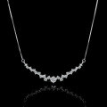 S925 Sterling Silver Moissanite Pendant Necklace, Women's Fashion Smile Face Design-0-4