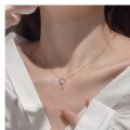 wholesale S925 Sterling Silver Star and Moon Together Necklace, Starry Sky Holding the Moon Chasing Dreams Galaxy Moon Necklace for Women Choker Light Luxury-0-2