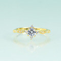 wholesale 14k Gold Plated S925 Sterling Silver Inlaid with 5A Zircon Ring, Fashion Minimalist Luxury Gemstone Ring-0-1