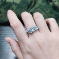 wholesale S925 sterling silver irregular ring with natural topaz gemstone jewelry asymmetrical hand accessory-0-3