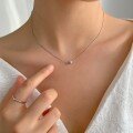 wholesale 925 Silver Maker's Small Bead Necklace for Women, Ins Minimalist Versatile Niche Short Chain Trendy Snake Bone Collarbone Chain-0-1