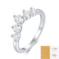 Sterling Silver Square Moissanite Ring, Amazon Bestseller, Customizable Women's Minimalist Stacking Ring-0-9