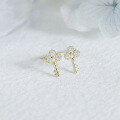 wholesale 9K Gold Artini Jewelry Mini Diamond Key Earrings Hypoallergenic Exquisite Light Luxury Earrings Gift for Women-0-2