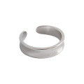 wholesale S925 Sterling Silver 275 Korean Version Ins Minimalist Style Niche Concave Ring Women's Pinky Ring Knuckle Ring Silver Jewelry Wholesale-0-4