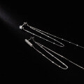 wholesale S925 Sterling Silver Korean Style Thai Silver Long Asymmetric Tassel Earrings Simple Elegant Jewelry M02560-0-1