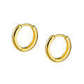 wholesale 925 Sterling Silver Minimalist Smooth Hoop Earrings Unisex Cool Style M04015-0-4