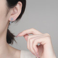 S925 Sterling Silver Moissanite Waterdrop Petal Earrings for Women-0-2