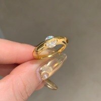 wholesale S925 Sterling Silver Rotating Star Ring with Swarovski Crystals, Planet Orbit UFO Spaceship Cosmic High-End Rotatable Sparkling Diamond Ring-Platinum US 6 (Hong Kong 12-13)