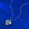 wholesale S925 Sterling Silver New Style Love Shape Paraiba Ice-Cut 8*8 Pendant Live Selling Item-0-3